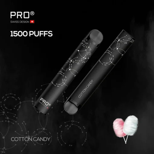 SWISS PRO DISPOSABLE POD SYSTEM Cotton Candy - 1500 PUFFS - 20 MG