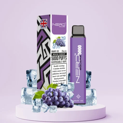 Nerd Square 5000 Puffs - Disposable Grape Ice