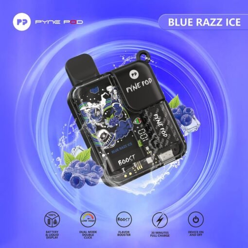 PYNE POD BOOST - Rechargeable Disposable Vape (8500 Puffs) Blue Razz Ice