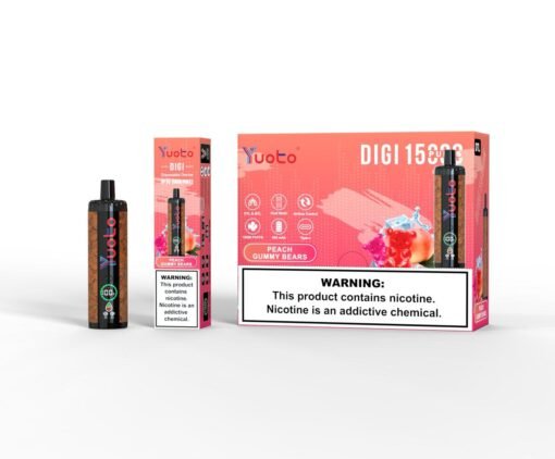 Yuoto DIGI 15000 Puffs Peach Gummy Bears Disposable Vape In Dubai
