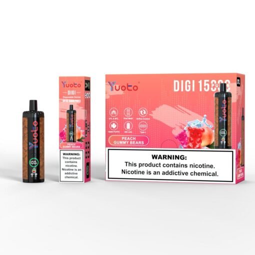 Yuoto DIGI 15000 Puffs Peach Gummy Bears Disposable Vape In Dubai