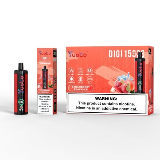Yuoto DIGI 15000 Puffs Strawberry Peach Ice Disposable Vape In Dubai