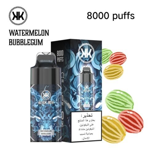 KK Energy 8000 Puffs Alien Box Disposable Vape Watermelon Bubblegum
